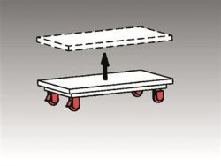 Zvedací plošiny a zvedací stoly - Spodní rám na kolech (k pohybu s nákladem)